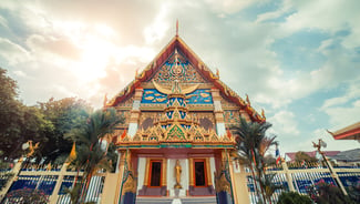 Holiday in Wat Mongkol Nimit Temple poi in Thailand