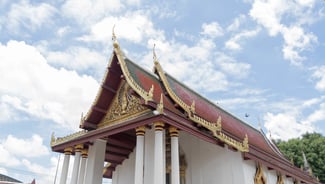 Holiday in Wat Phra Sri Mahathat poi in Thailand