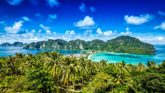 Holiday in Ko Phi Phi Lee island in Thailand