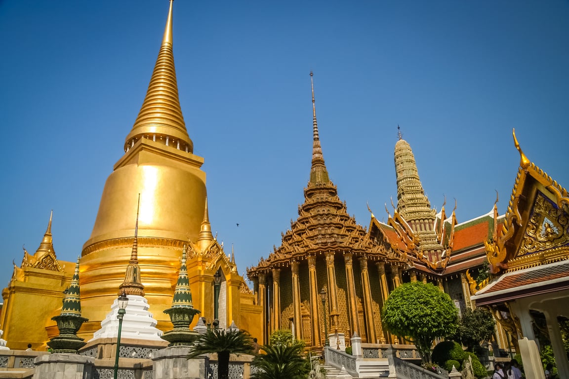 Big Golden Temple Bangkok - Wat Saket poi Thailand Holiday