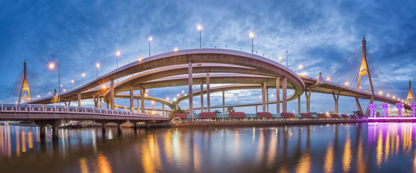 Bhumibol Bridge  Thailand Holiday